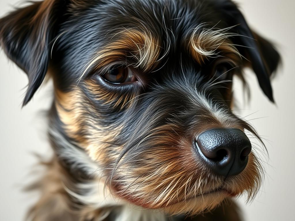 Hund mit Fellproblemen durch falsche Ernährung Hund mit Fellproblemen durch falsche Ernährung